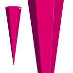 Roth Schultüte 85cm eckig Basteltüte pink