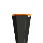 Roth Schultüte 85cm eckig Basteltüte schwarz