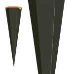 Roth Schultüte 85cm eckig Basteltüte schwarz