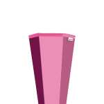 Roth Schultüte 85cm eckig Basteltüte rosa