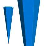 Roth Schultüte 85cm eckig Basteltüte pazifikblau