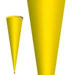 Roth Schultüte 70cm rund Basteltüte gelb