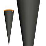 Roth Schultüte 70cm rund Basteltüte schwarz