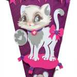 Roth Schultüte 68cm eckig Kätzchen - Bastelset