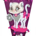 Roth Schultüten-Bastelset mit Moosgummiteilen, Kätzchen - Bastelset