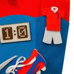 Roth Schultüte 68cm eckig Soccer - Bastelset rot