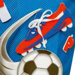 Roth Schultüte 68cm eckig Soccer - Bastelset rot