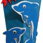 Roth Schultüte 68cm eckig Delfin - Bastelset