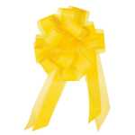 Star Ziehschleife mit Tüll gelb 10er Box Ø19cm