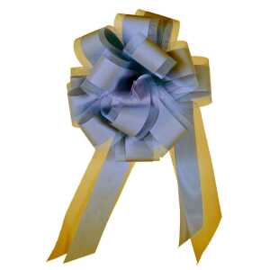 Star Ziehschleife mit Tüll hellblau 10er Box Ø19cm