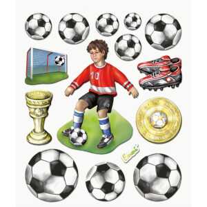 Roth HobbyFun XXL 3D-Sticker Fußball 15 Teile 30 x 30cm