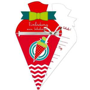 Roth Schulanfangs-Serie Hurra Einladungskarte "Schultüte"