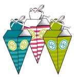 Schulanfangs-Serie Hurra Geschenk- Dekotüte ca15,5x21 cm 6er Set