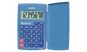 Casio Taschenrechner LC-401 LV BU blau, 8 Stellen,Batterie mit Klappe