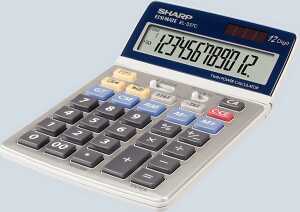 Sharp Tischrechner anzeigend EL-337 C 12 Stellen, Solar/Batterie