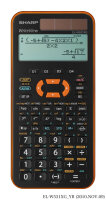 Sharp Schulrechner EL-W531XG orange, WritView, 16 Stellen