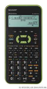 Sharp Schulrechner EL-W531 XH-GR 335 Funktionen, Grün