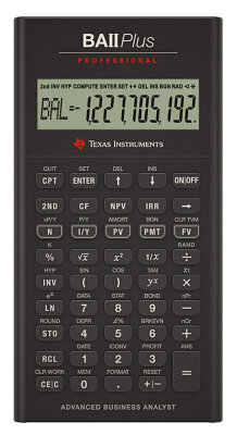 Texas Instruments Finanzrechner BAIIPlus Professional schwarz