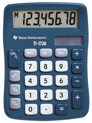 Texas Instruments Taschenrechner TI-1726 dunkelblau, 8-stellig