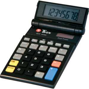 TA Taschenrechner TW 820 Solar 8 Stellen,Solar/Batterie,mit Klappe