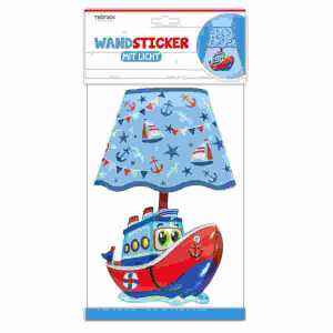 Trötsch Wandsticker mit Licht Boot 22 x 40 x 1,5 cm,