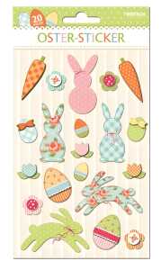 Trötsch Oster-Sticker Vintage 13 x 23 cm, 20 Stück