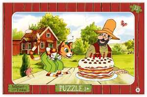 Trötsch Rahmenpuzzle Pettersson/Findus 19 x 30 cm, 15-teilig