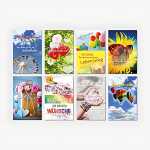 Faltkarte Jugendweihe 11 x 17 cm 8 Motive 40 Karten