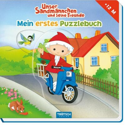 Trötsch M. erstes Puzzlebuch Sandmann 14 x 14 cm, 8 Seiten, Pappenbuch, 5 Puzzlefiguren