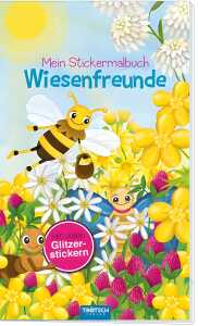 Stickermalbuch Wiesenfreunde 15 x 25 cm, 12 Seiten, 2 Stickerseiten