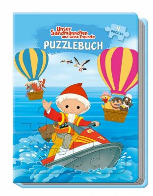 Trötsch Puzzlebuch Sandmännchen 21 x 28 cm, 4 Puzzle,24teilig