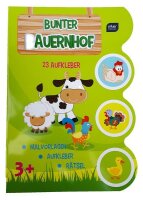 Ausmalbuch für Kinder A4 16 Seiten+Aufkleber Bunter...