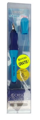 Füller Start Pen hellblau/dunkelblaumit spezieller GriffzoneBlisterverpackung mit Standardpatronen