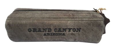 Echt Leder Schlamperetui WAR 399 Grand Canyon Arizona dunkelbraunWestern Designca. 21x7x6 cm