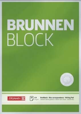 BRUNNEN Brief Blatt A4 90g unliniert/blanko Premium