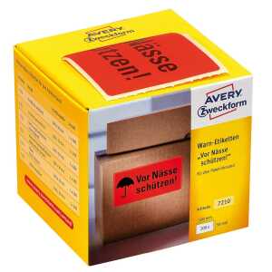Zweckform Hinweisetiketten Nässe 7210 100x50mm 7210 Warnetiketten, 50x