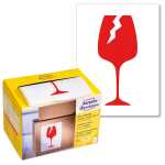 Hinweisetiketten Zerbrechlich weiß/rot 7251 Papier....