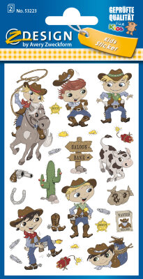 Zweckform Schmucketikett Cowboy 53223 Inhalt: 2 Blatt, Material: Papier, Attra