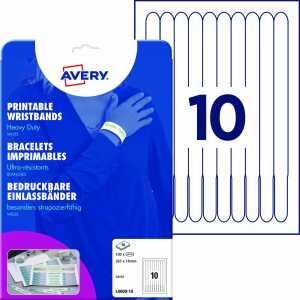 Einlassbänder bedruckbar, weiß, 100 Stück, 265 x 18 mm