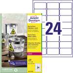 Folienetiketten - 63,5 x 33,9 mm, weiß, 2400...