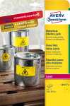 210x297 gelb L6111-8 Wetterfeste-Etiketten 210x297 mm auf DIN