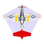 Elliot Mini Mylar Kites - Flugzeug P51