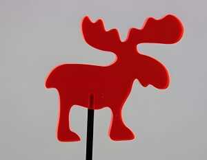 Elliot Lichtzauber Elch 4 cm rot mit 20 cm Stab