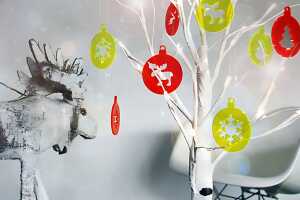 Elliot Lichtzauber Kugel Tannenbaum 6 cm rot