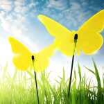 Elliot Lichtzauber Schmetterling gebog 5cm gelb 20cm Stab