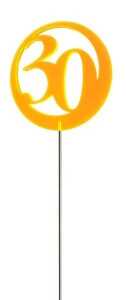 Elliot Lichtzauber Jubiläumszahl "30", 6 cm, orange