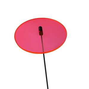 Elliot Lichtzauber Scheibe 6 cm rot mit 25 cm Stab