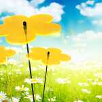 Elliot Lichtzauber Blume midi, 6 cm, orange