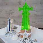 Elliot Lichtzauber 3D-Leuchtturm mini auf Holzsockel, 5...