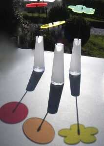 Elliot Lichtzauber Scheibe klein, 10 cm, rot